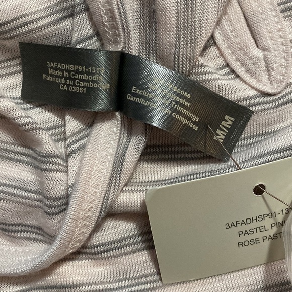 Denver Hayes stripped t shirt top pastel pink Sz M - Picture 7 of 11